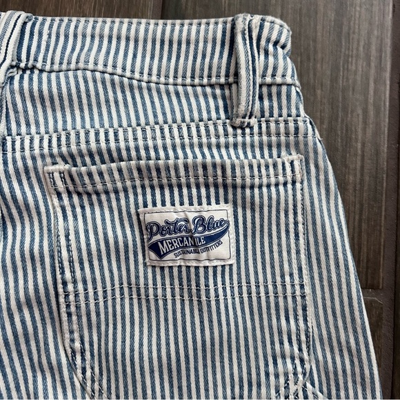 Porter Blue Peyton Striped Painters Jeans Sz 23 - Picture 7 of 9